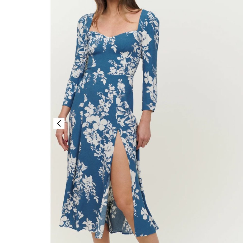 Reformation Mara Dress in Cyanotype size 0